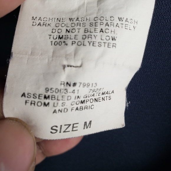 Motherhood Maternity Elegant Navy Button Down Long Sleeve Women's Shirt Sz M - Picture 6 of 8